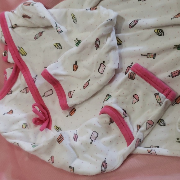 Angel dear bamboo layette gown 0-3 m popsicle pink girl - Picture 2 of 3